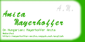 anita mayerhoffer business card